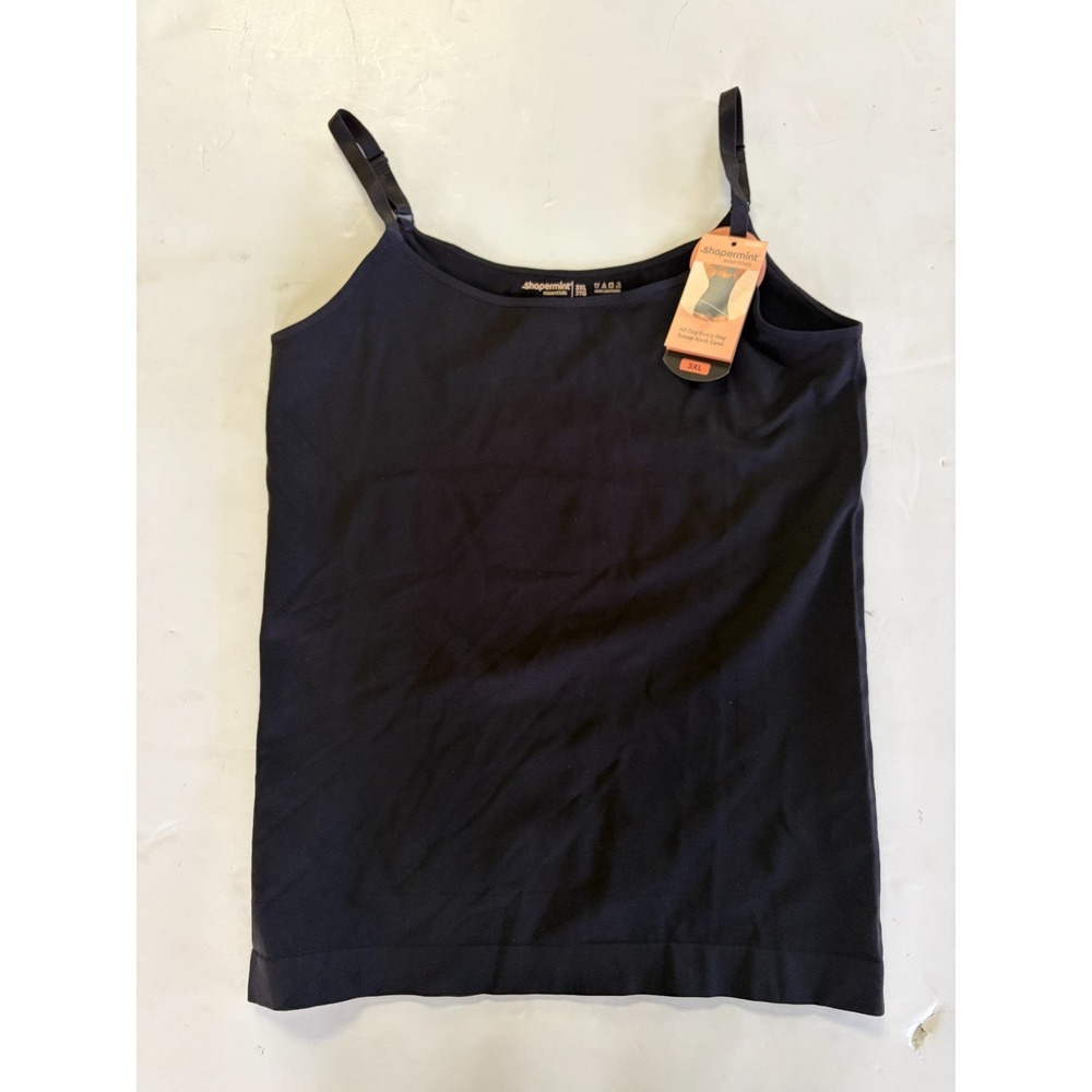 Shapermint Essentials Scoop Neck Cami Shaping Tank Top Women's 3XL Black NWT